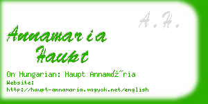 annamaria haupt business card